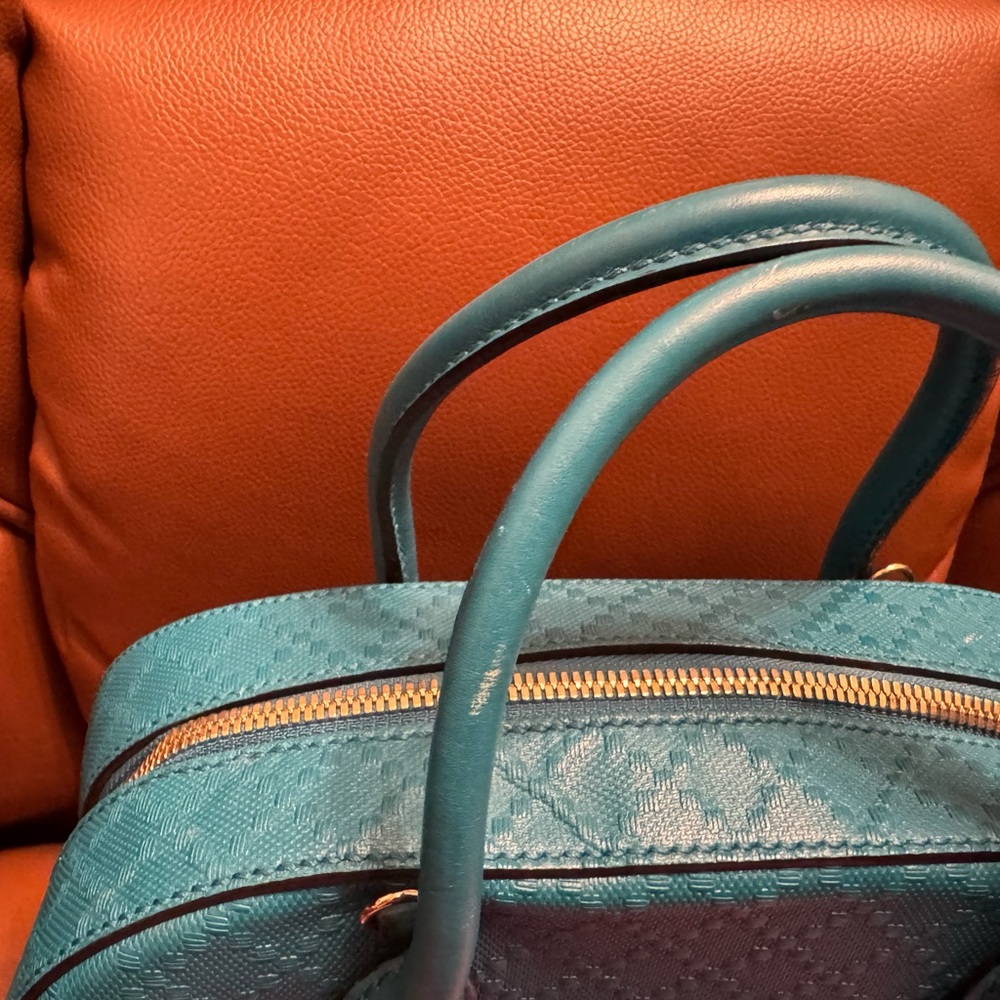 Gucci Bright Diamanté Satchel Bag in Teal Blue - Picture 5 of 12